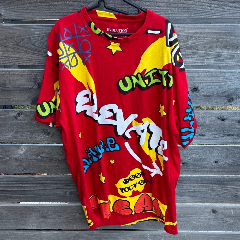 Colorful Graphic T-Shirt by evolution by design